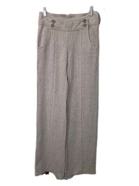 Anthropologie Beige Wide-Leg Pants